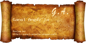 Gansl Angéla névjegykártya